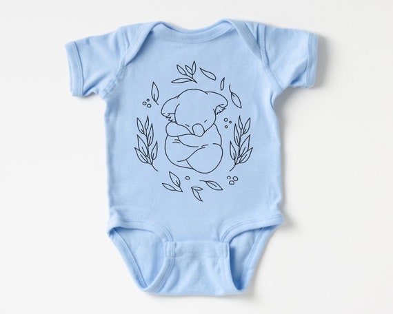 Sleepy Koala Baby Outfit, Zoo Animal Baby shower gift, Baby