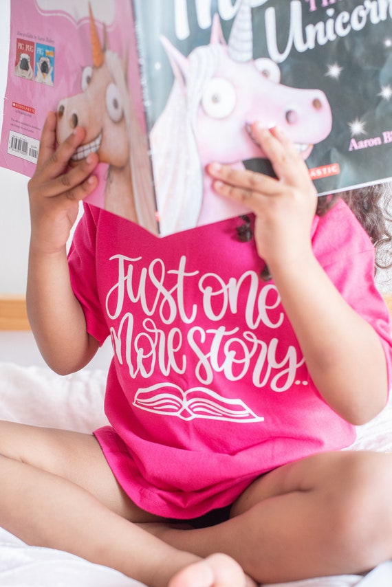 Just One More Story Toddler T-Shirt, Reading Books Gift for Toddlers