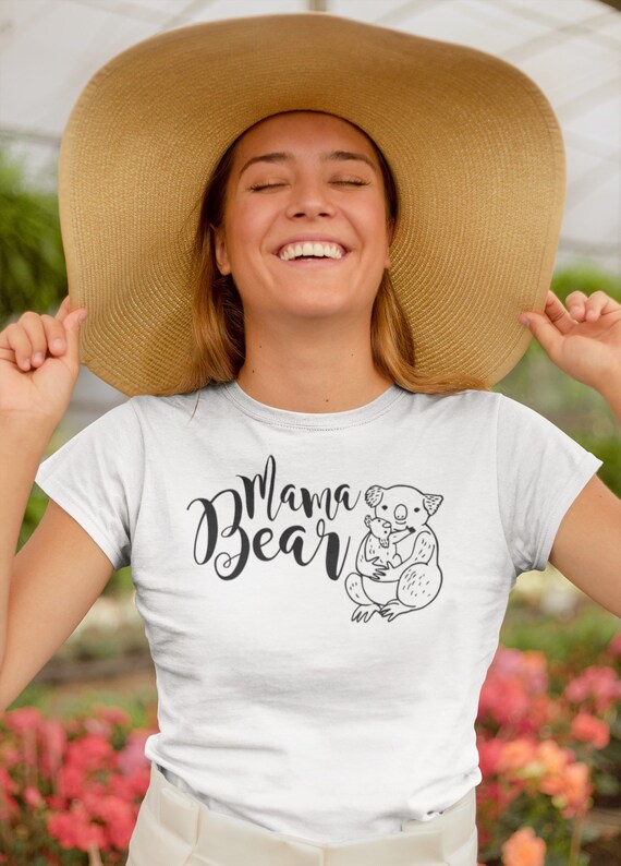 Mama Bear Koala Bear Unisex or Ladies cut heavy cotton tee