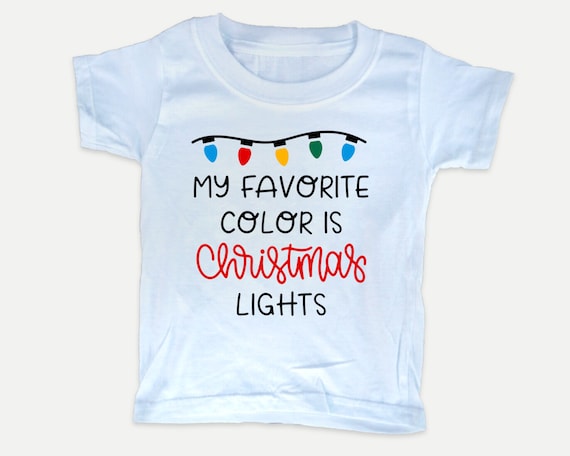 My Favorite Color is  LightsToddler Tee,  holiday toddler shirt