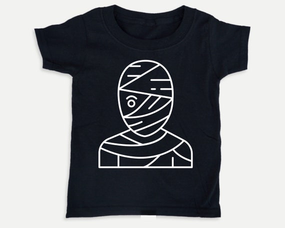 Glow in the Dark toddler shirt, Mummy Halloween shirt, Halloween Gender Neutral kids clothes, toddler halloween costume