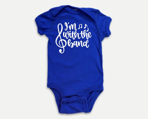 I'm With the Band baby Bodysuit, Funny Music Baby Shower Gift, Baby