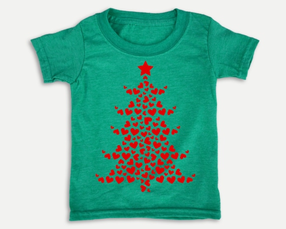 Red Hearts Toddler Tee, holiday toddler shirt