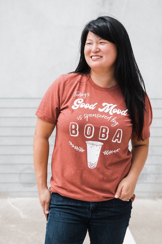 Funny boba tshirt, Boba lovers gift, funny bubble tea shirt, today's good mood is sponsored by boba