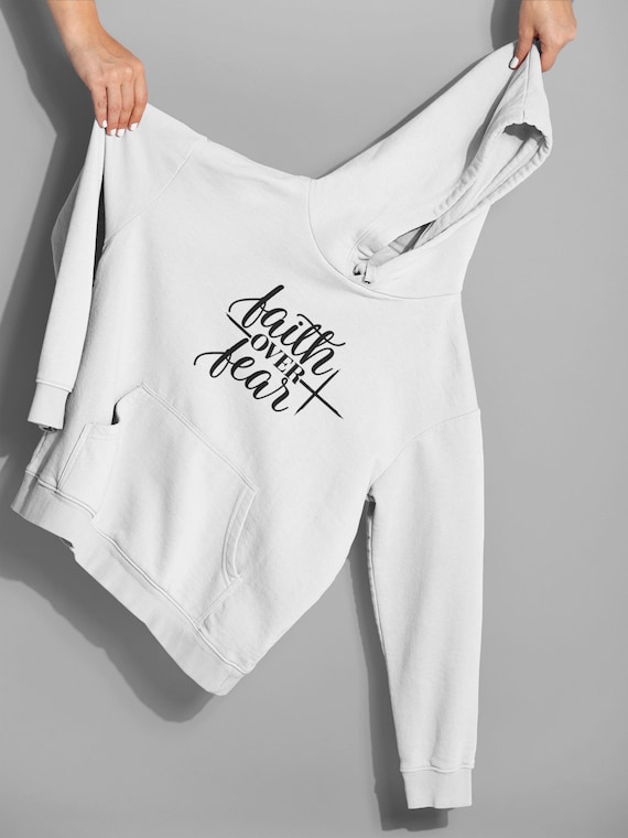 Faith Over Fear Hoodie Jacket, Christian hoodie, Christian Christmas Gift