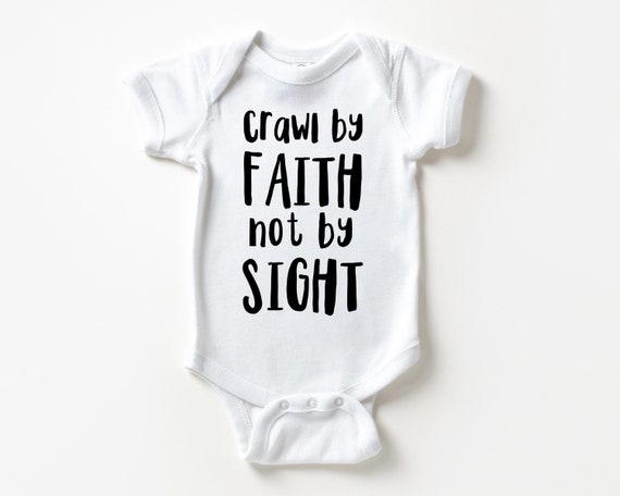 Crawl by Faith Funny Christian Baby clothes, Christian Baby Shower Gift, Baby  , Christian  Gift