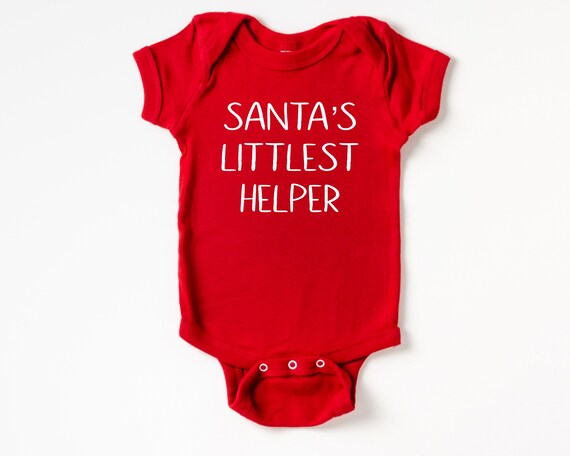 Santa's Littlest Helper Baby Outfit, Baby Clothes