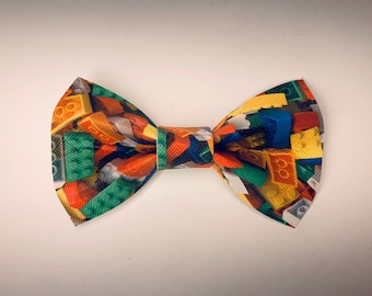 New Dark Yellow With Holiday String Lights Clip-On Cotton Bow Tie