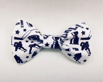 Hockey Faux Leather Bow Tie