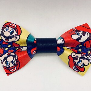 Mario Brother’s Faux Leather Bow Tie