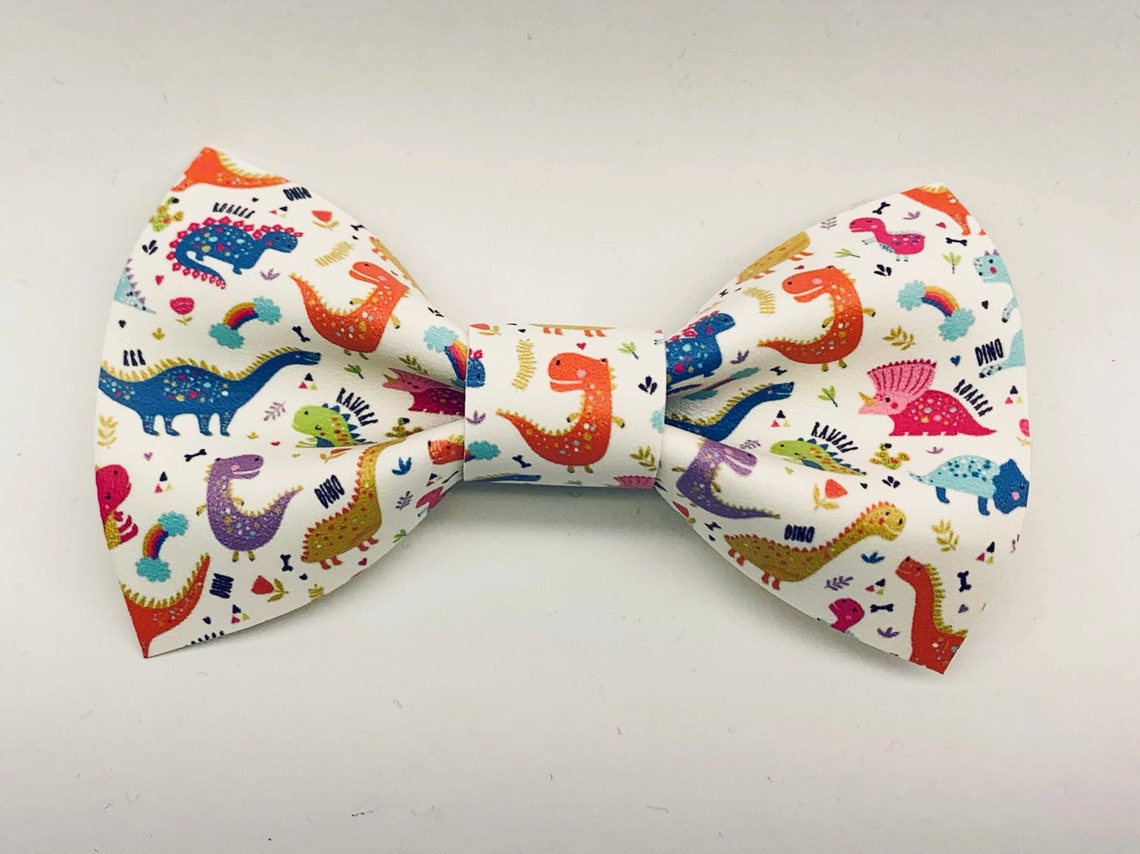 Kids Dinosaur Clip on Bow Tie Etsy