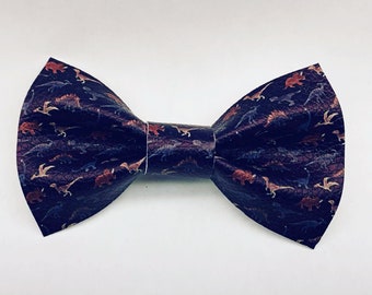 Dinosaur Faux Leather Bow Tie