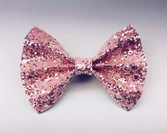 Sparkly Blush Pink Hair Bow