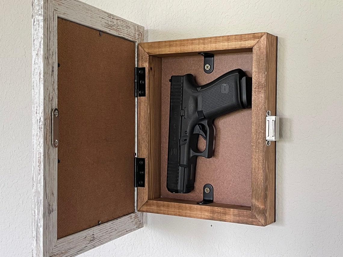 Hidden Gun Storage Picture Frame Safe Gun Concealment Etsy