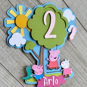 Personalized Pig Cake Topper: Custom Birthday Party Decor