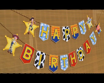 Toy Story Birthday Banner: Woody Theme Party Decor