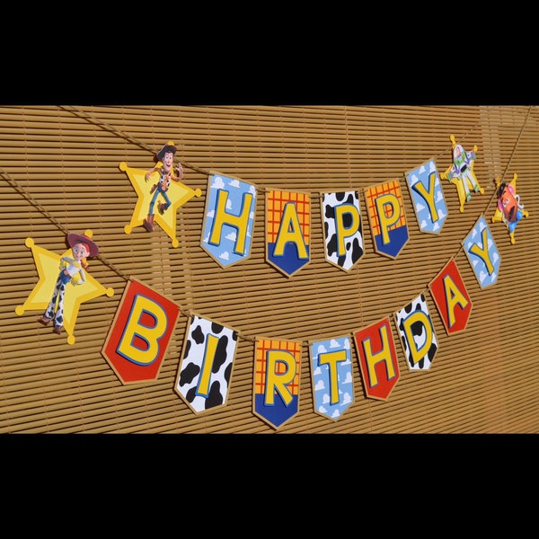 Toy Story Birthday Banner, Toy Story Banner,Woody banner