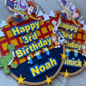 Custom Toy Story Cake Topper: Personalized Birthday Party Decor