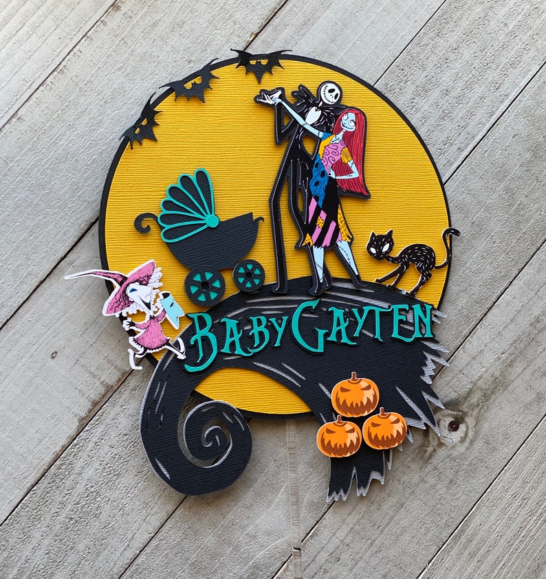 Nightmare before christmas picture cake topper
