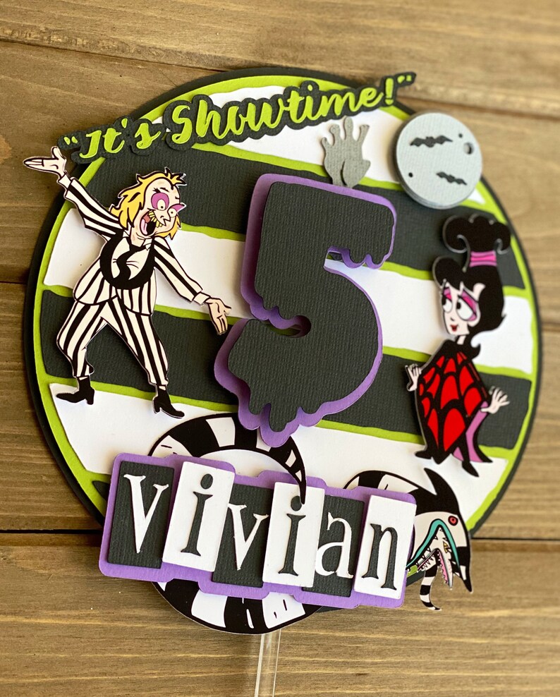Beetlejuice Cake Topper Beetlejuice Birthday Party Decor - Etsy