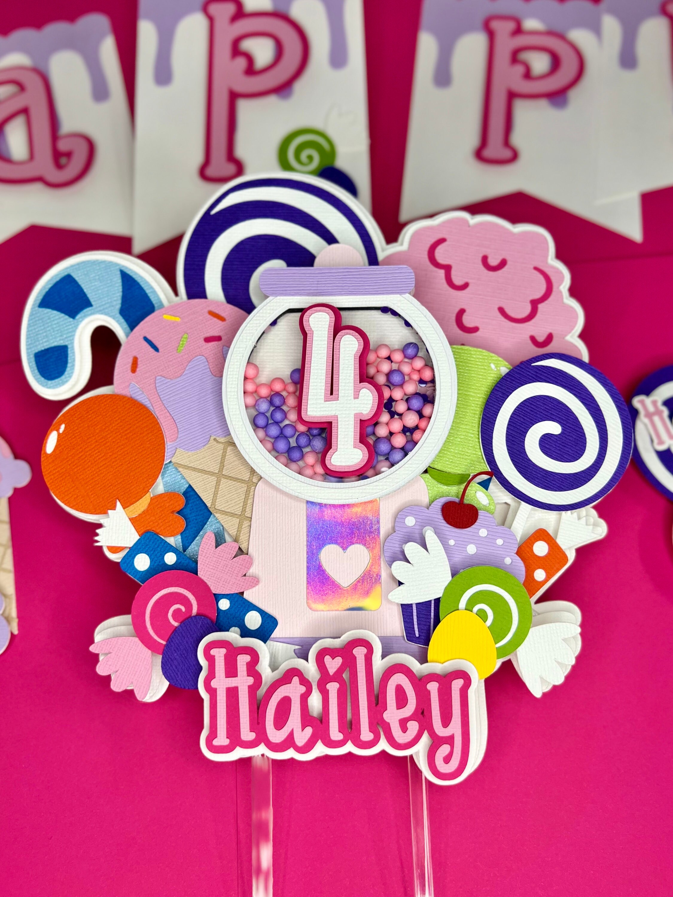 Candy Theme Cake topper