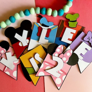 Mickey Mouse and friends inspired personalized Banner