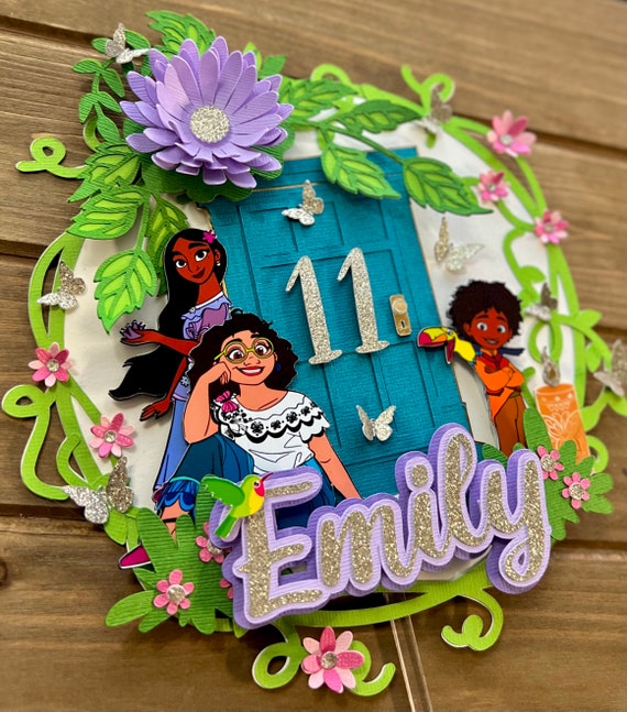 Personalized Doll Head Acrylic Cake Topper and Age Charm Set