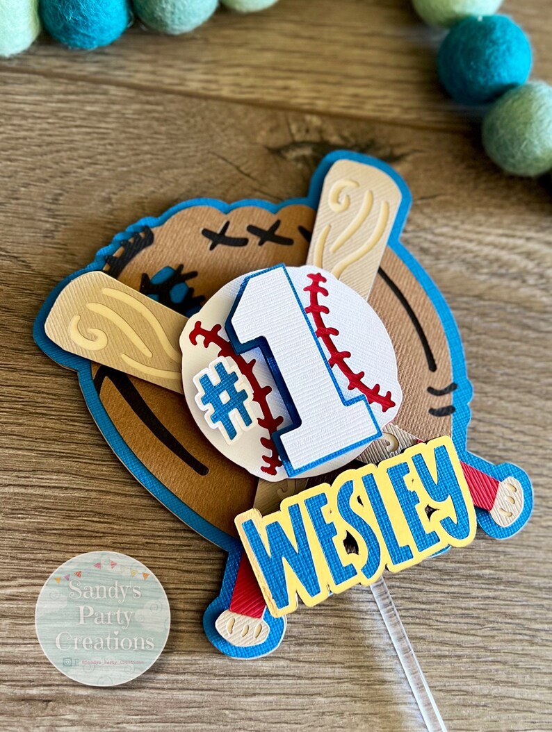Baseball cake topper T ball cake topper rookie of the year topper Baseball personalized cake topper Baseball Birthday party