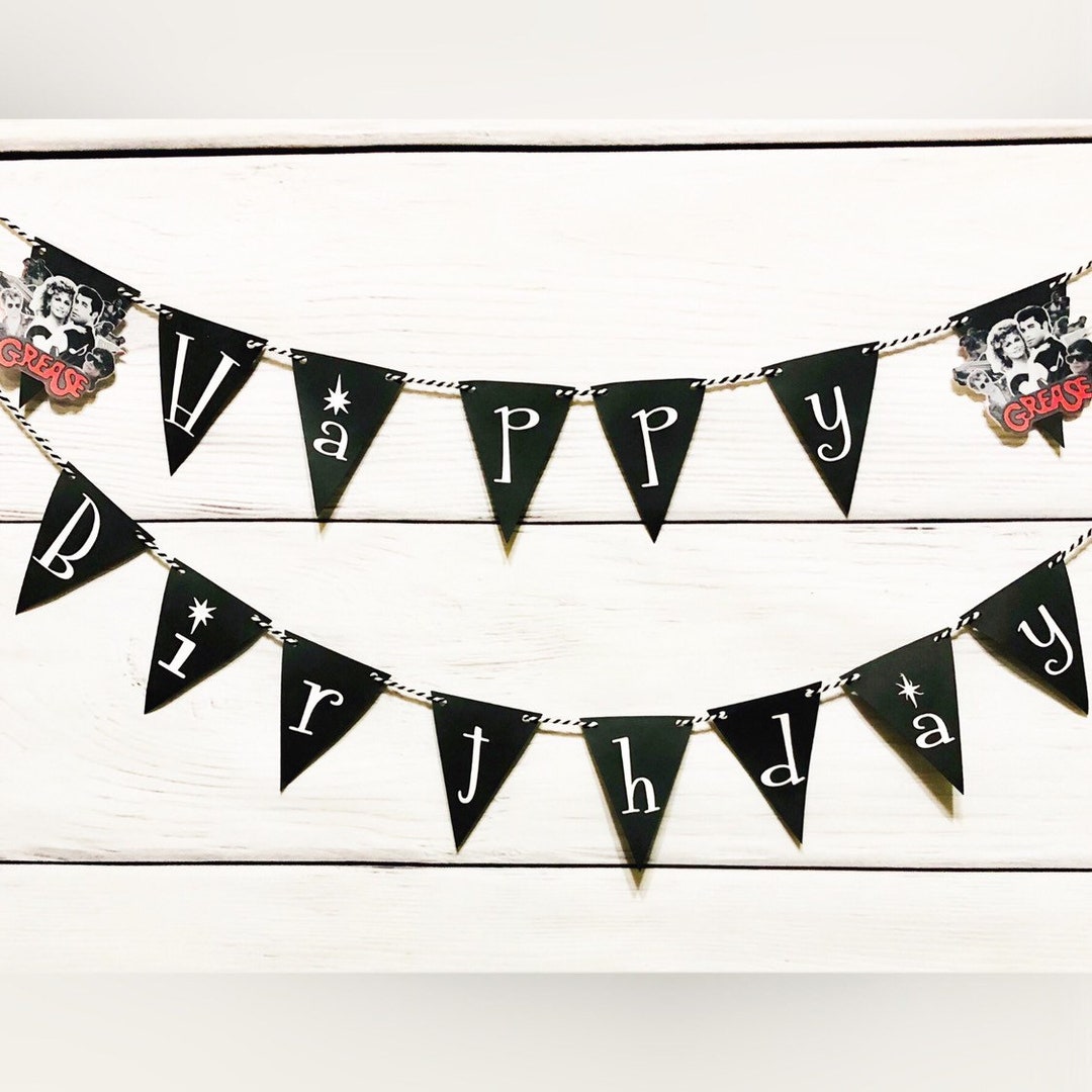 Grease Birthday Banner, Grease Themed Party Etsy