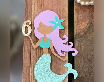 Mermaid cake topper / under the sea cake topper/ cake topper