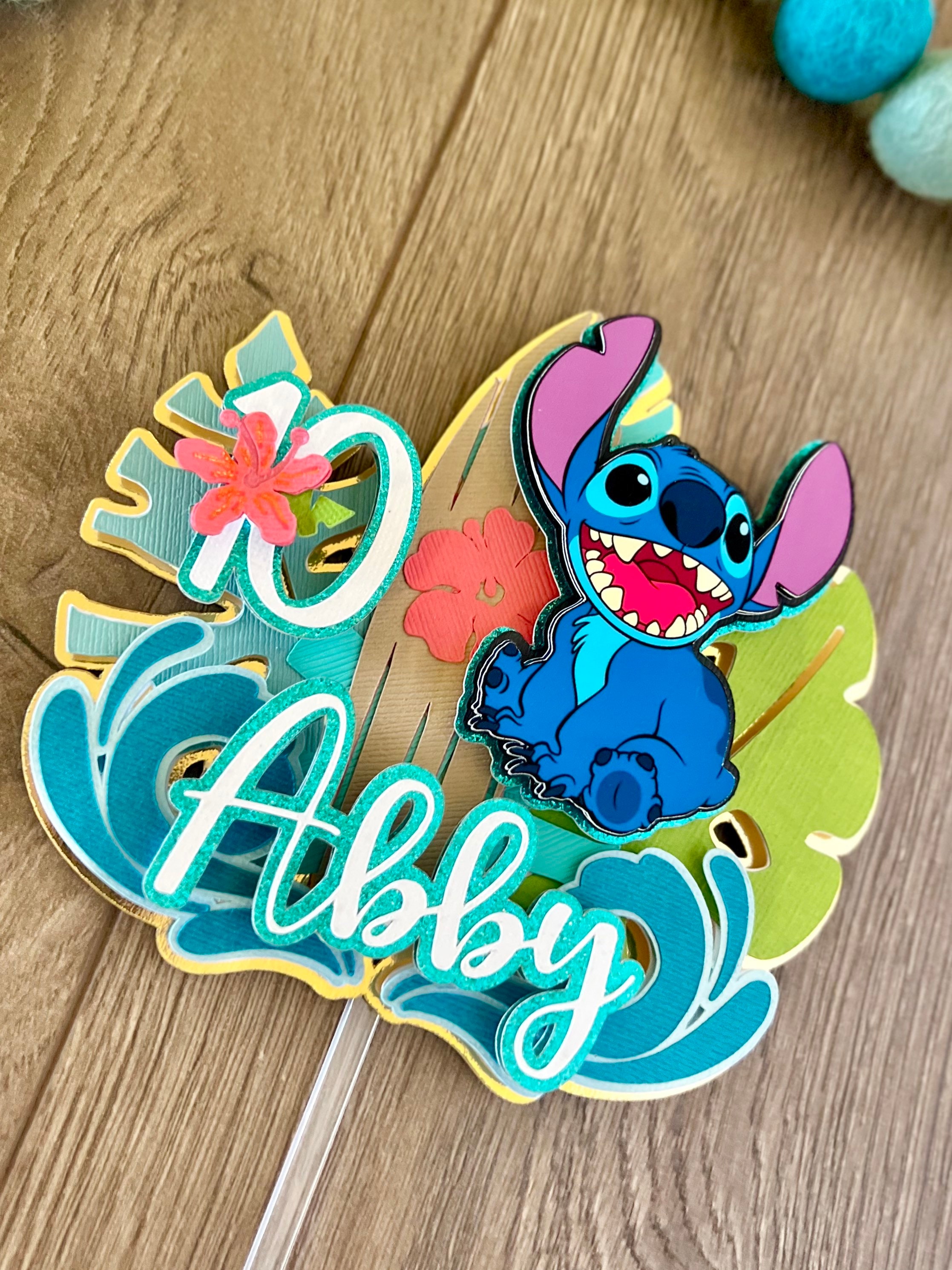Stitch Cupcake Toppers, Birthday Party Cupcake Toppers