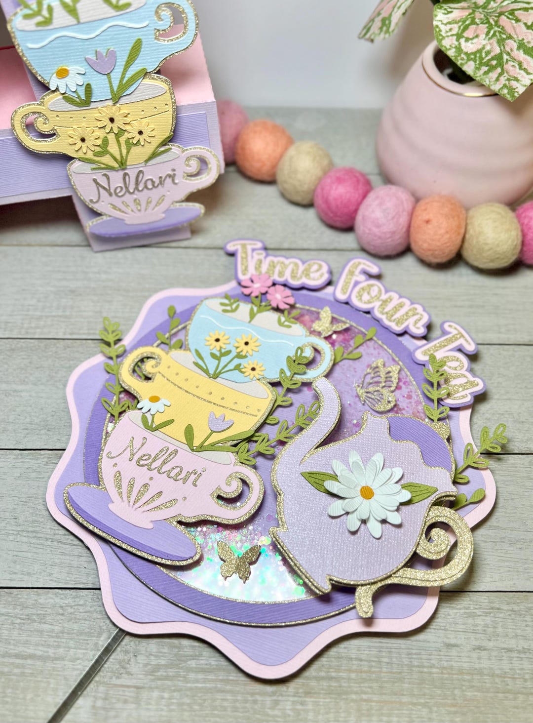 Time 4 Tea Time 4 Tea Cake Topper | Floral Tea Party Decoration - Etsy