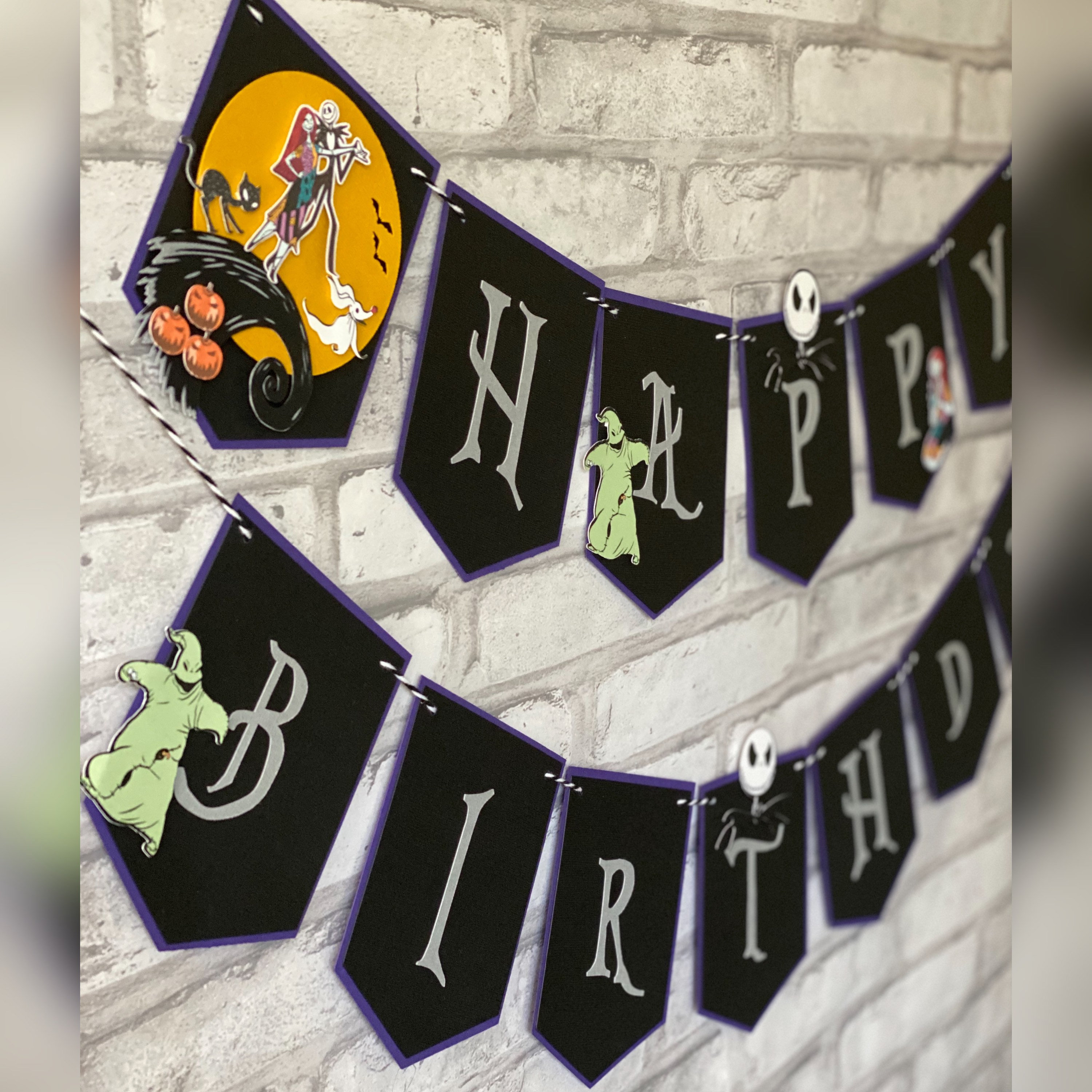 Nightmare Before Christmas Birthday Banner, Nightmare Before Christma…