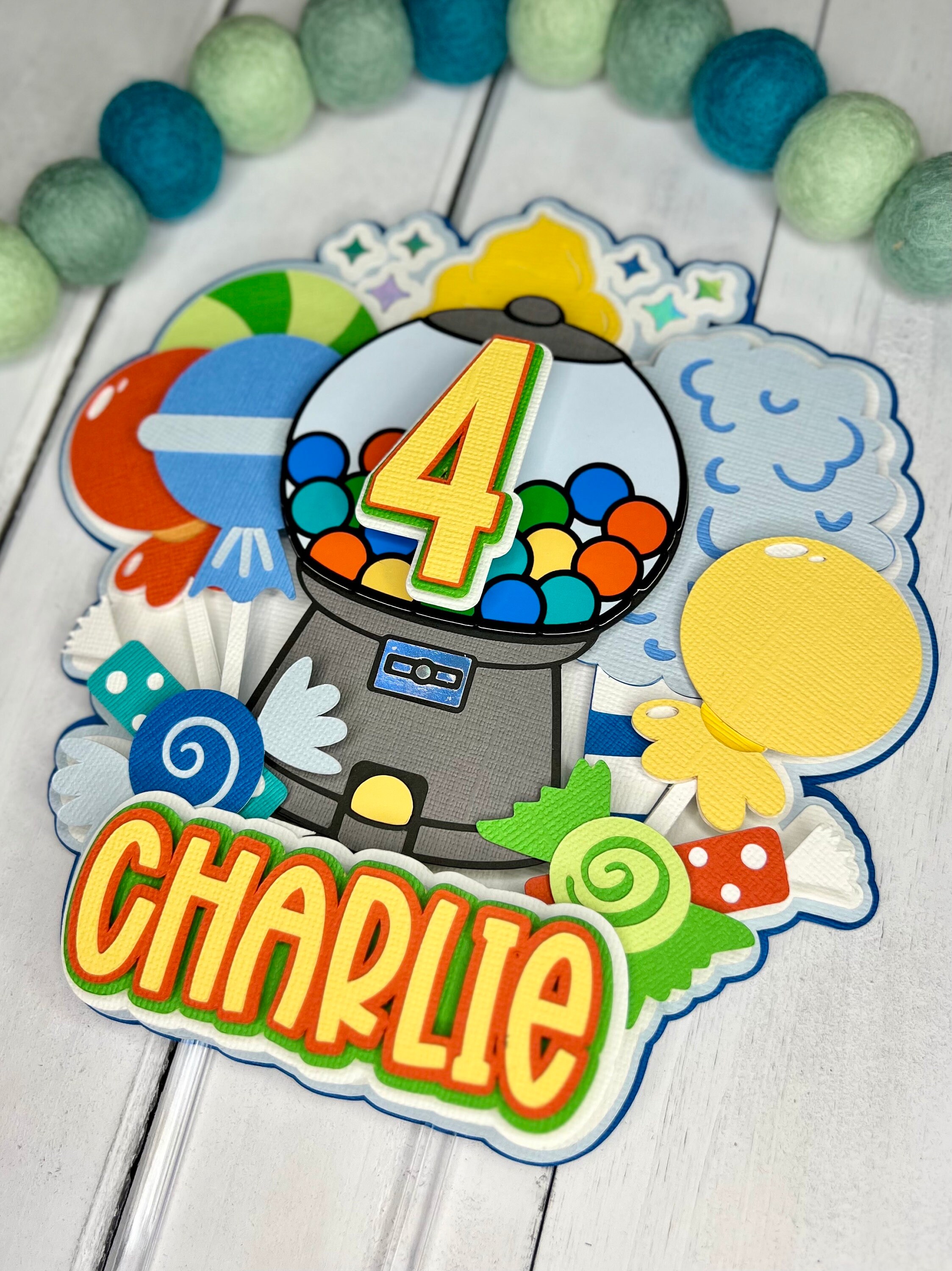 Candy Theme Cake topper
