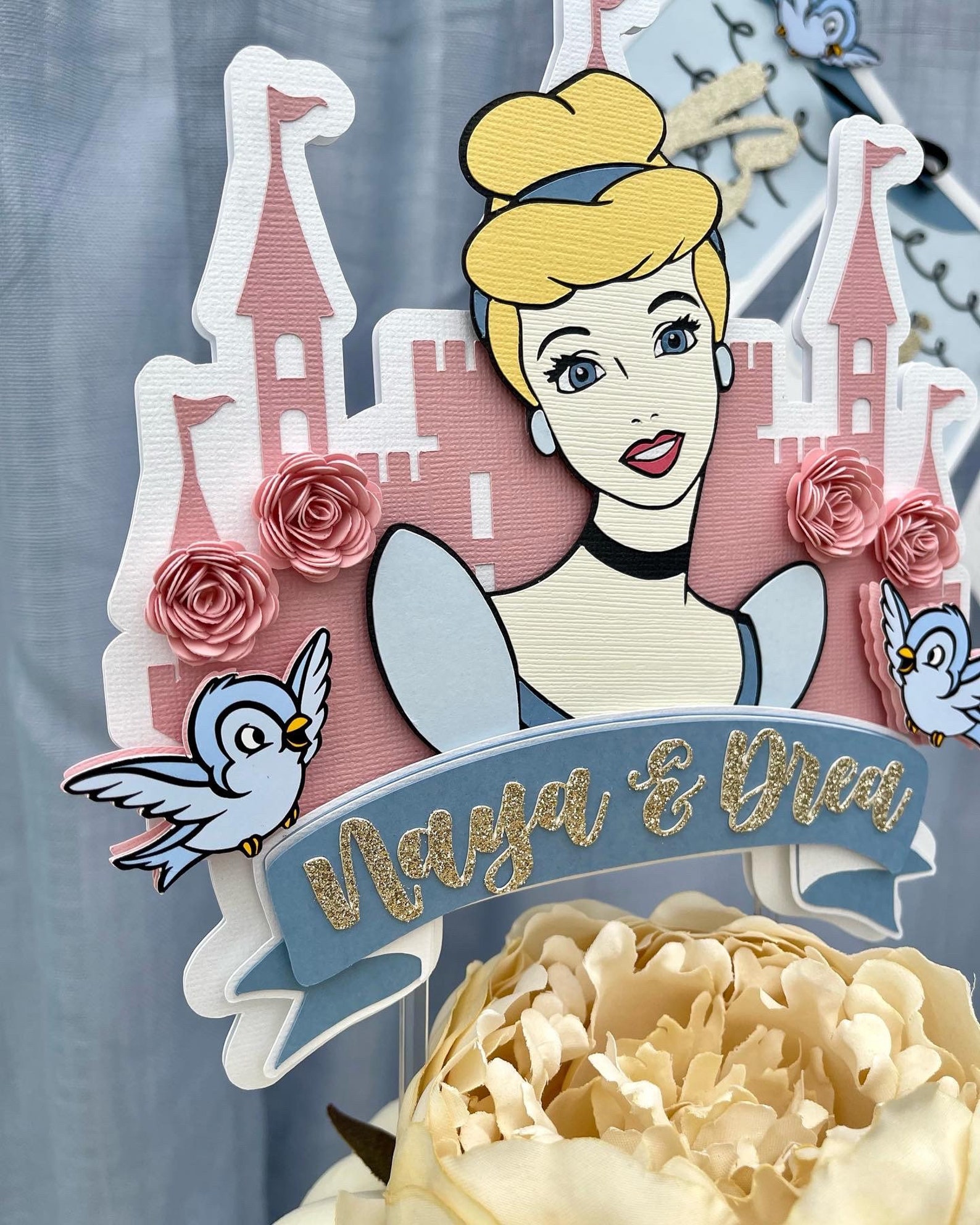 Cinderella Birthday Cake Topper, Cinderella Party Decoration - Etsy