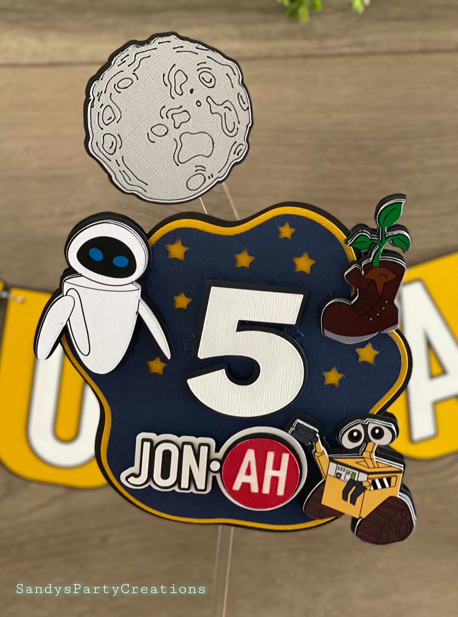 Walle Cake Topper Walle Birthday Party Walle and Eve Cake Etsy