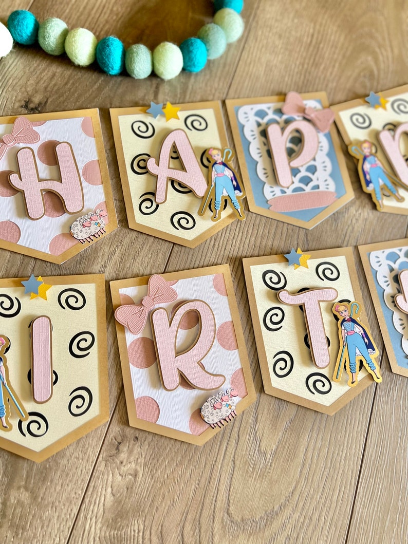 Bo Peep Banner Toy Story Birthday Toy Story Custom Banner Etsy