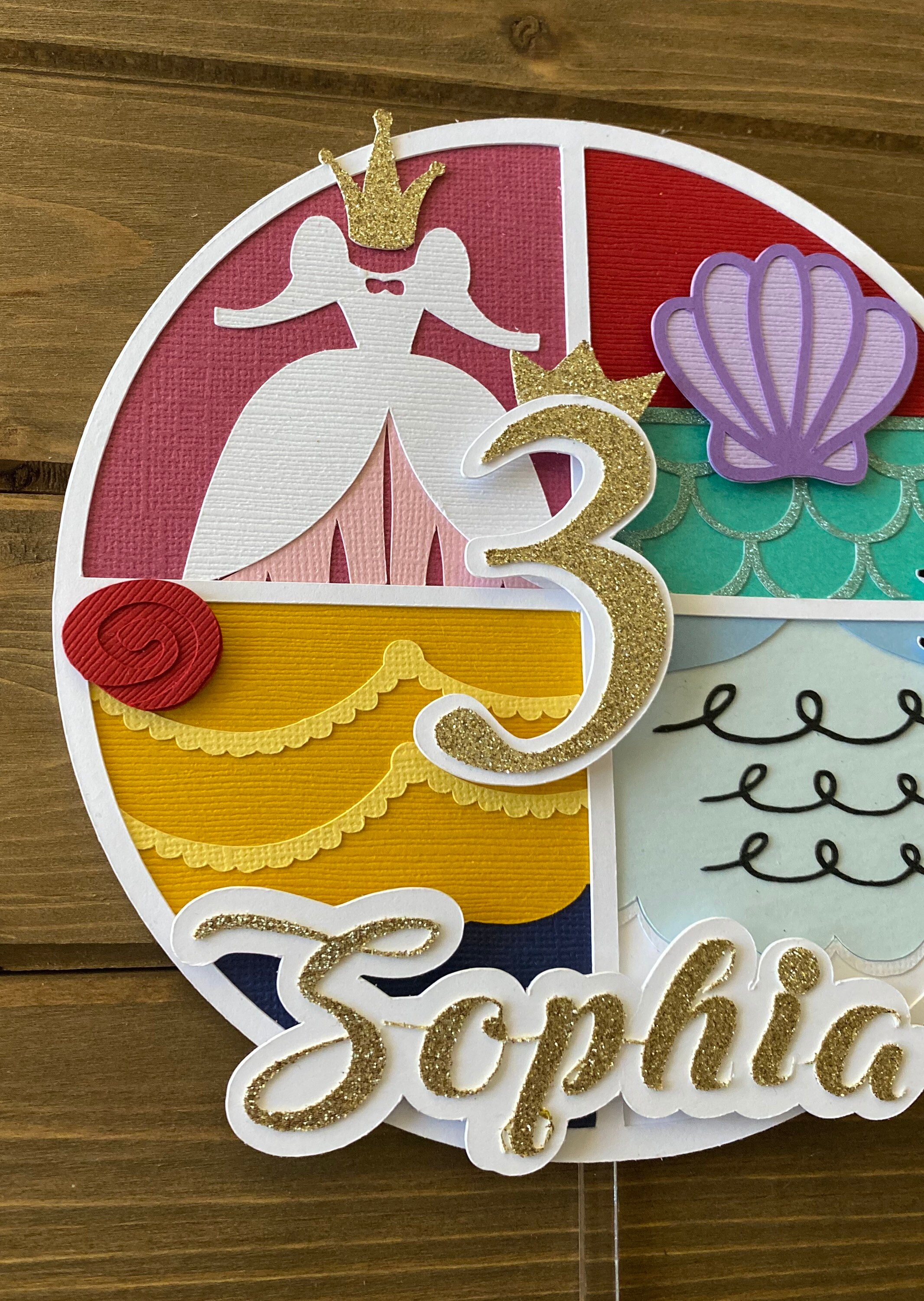 Disney Princess inspired Cake topper Custom princess cake | Etsy