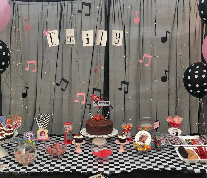 Grease cake topper Grease Birthday Custom Grease party decor Etsy