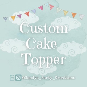 Personalized Cake Topper: Custom Cardstock Party Decoration