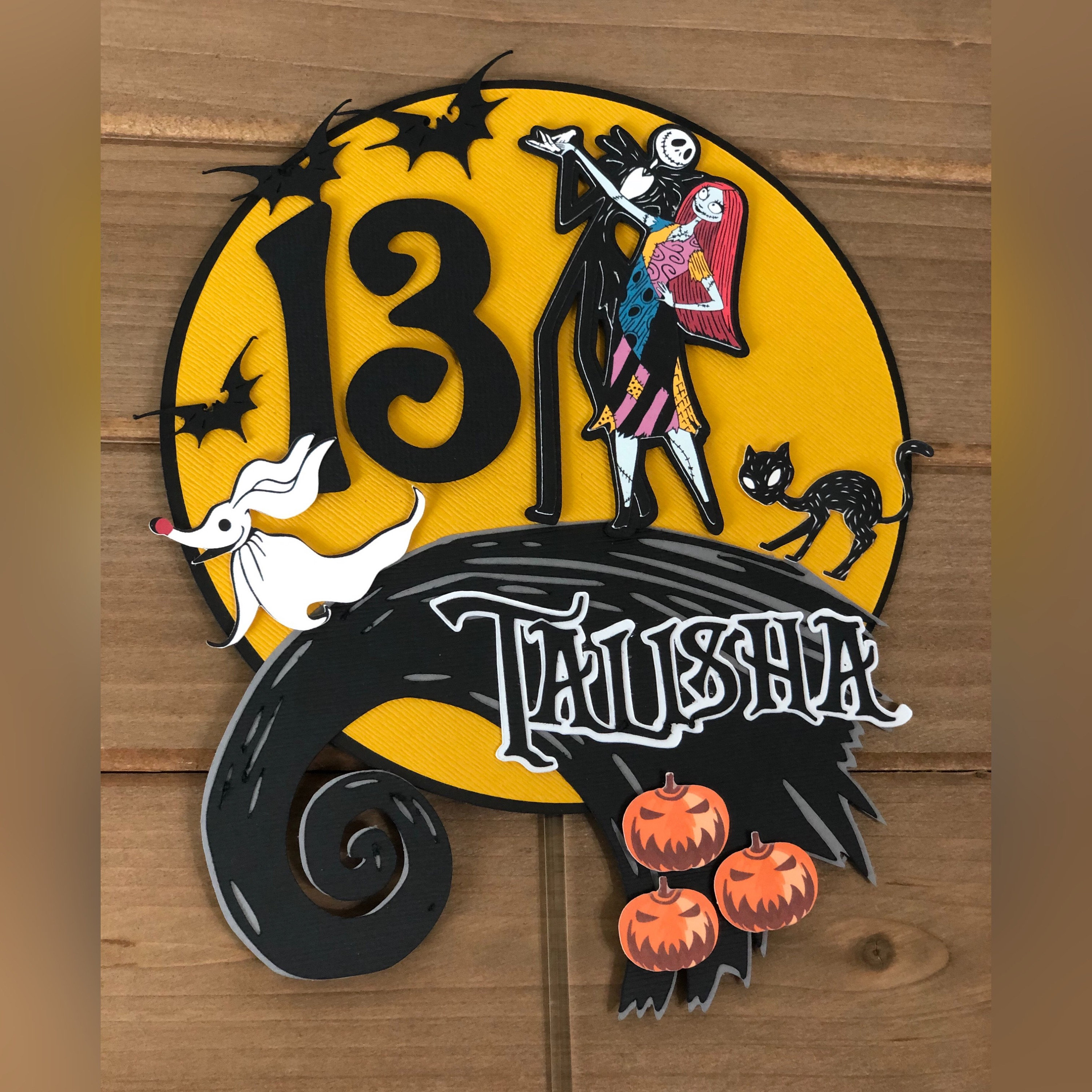 The Nightmare Before Christmas Cake Topper Jack and Sally Cake Topper Zero Cake topper
