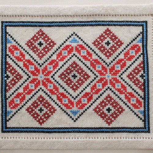 Cross Stitch Kit Blue Larkspur by Avlea Folk Embroidery - Etsy