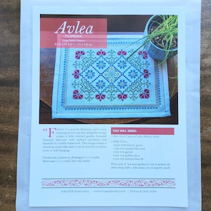 Cross stitch kit Florina Avlea Folk Embroidery counted thread great for beginners specialty fabric image 5