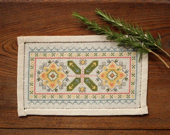 BitKit Athenian Sunflower Cross Stitch Kit from Avlea Folk Embroidery