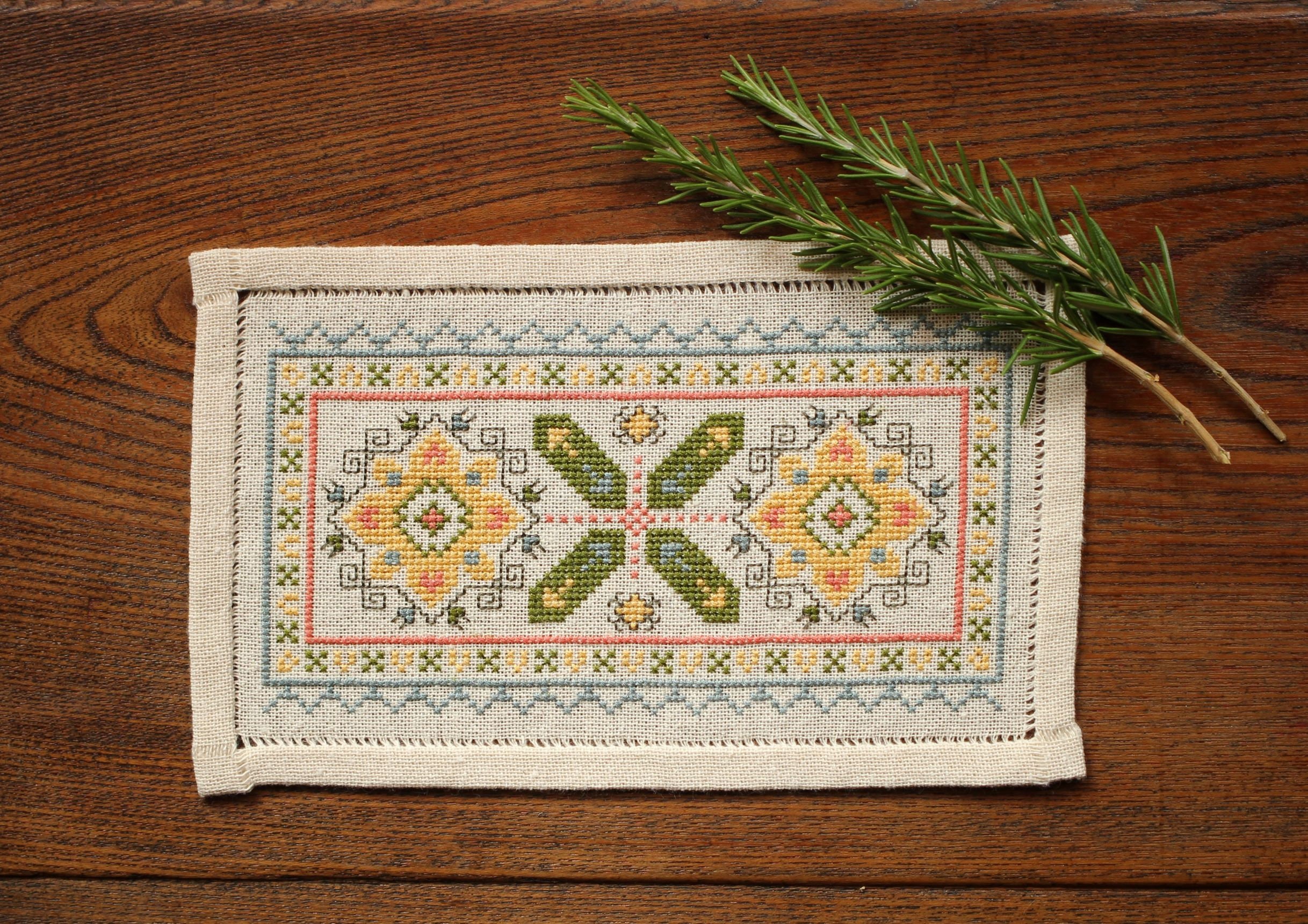 BitKit Athenian Sunflower Cross Stitch Kit from Avlea Folk Embroidery