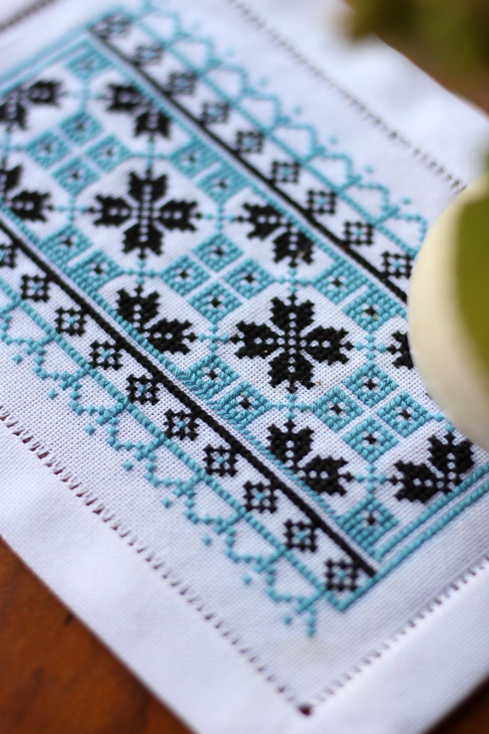 Cross Stitch Kit Bitkit Ukrainian Crisscross Blue by Avlea - Etsy