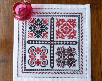 Romanian Sampler Cross Stitch Kit Folk Embroidery | Folk Pattern | Beginner