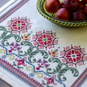Tuscan Bergamot Cross Stitch Kit Folk Embroidery | Italian Folk Pattern | Confident Beginner