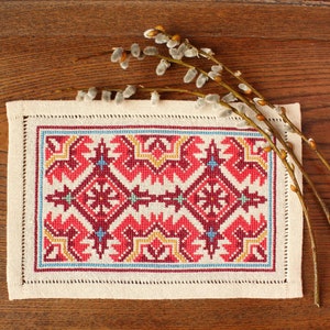 Small cross stitch kit authentic folk fabric BitKit Berova Bartizan by Avlea Folk Embroidery
