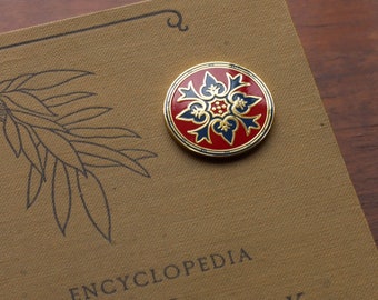 Enamel pin needleminder Justina by Avlea Folk Embroidery embroidery cross stitch tool notion